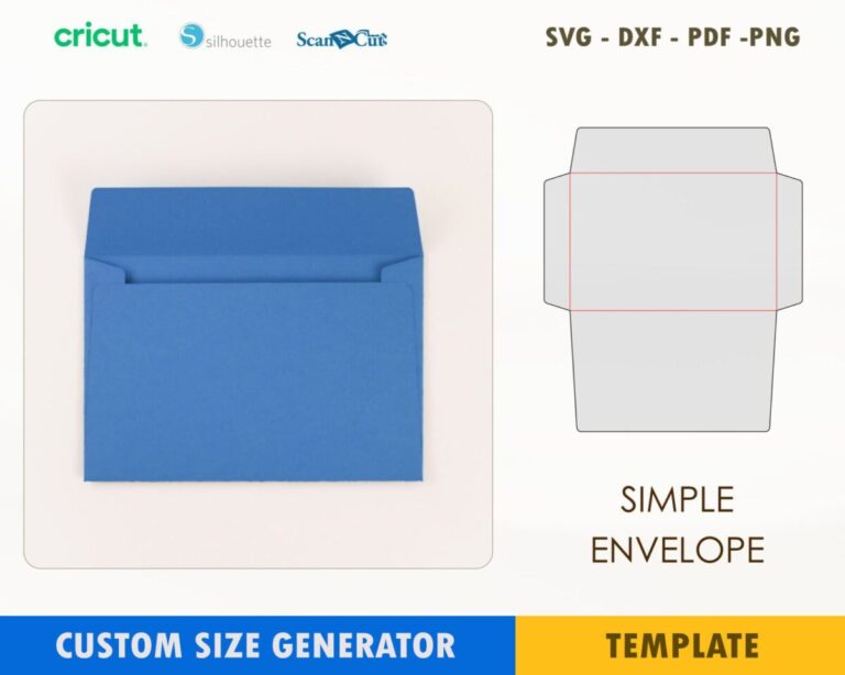 Envelope Template SVG DXF PDF