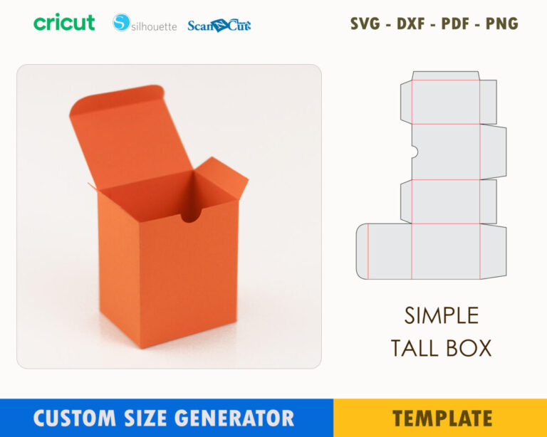 Tall Box Template SVG DXF PDF