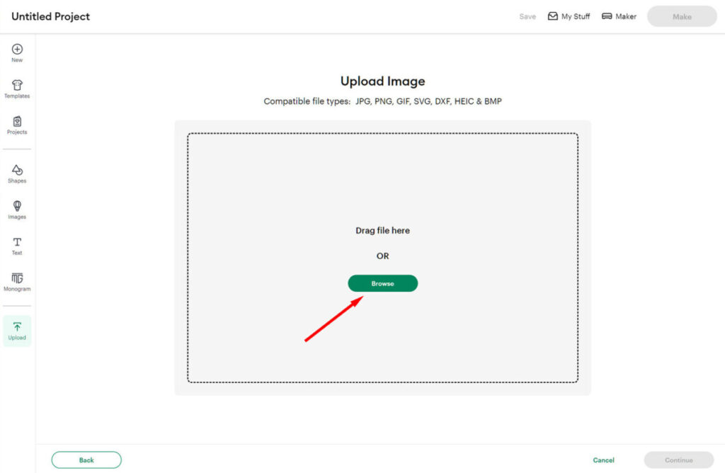 How to upload box SVG templates into Cricut DS