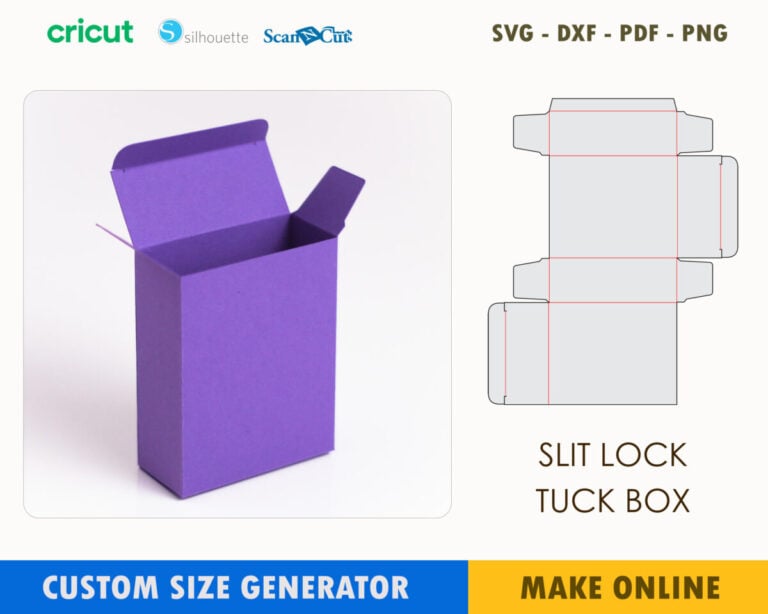 Tuck End Box Template Maker SVG DXF PDF