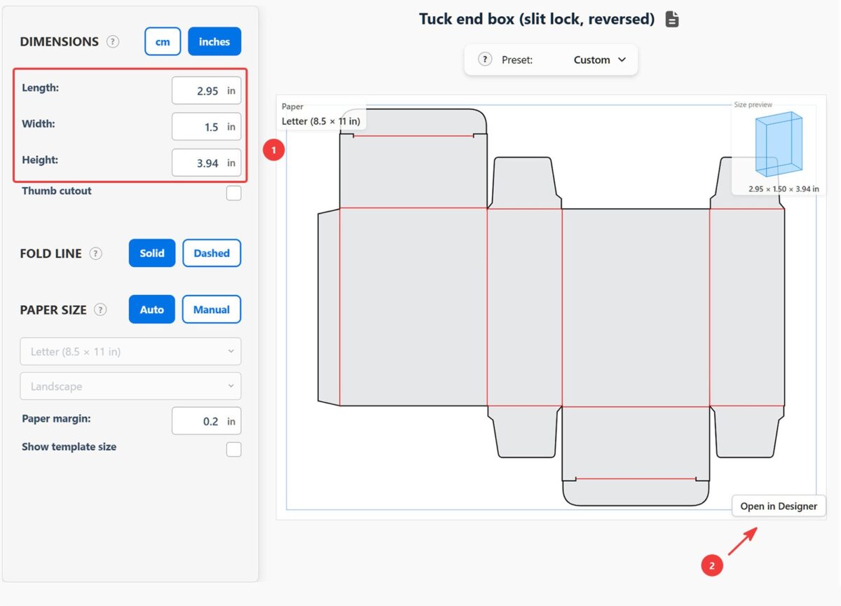 Learn how to design and customize a box template step by step