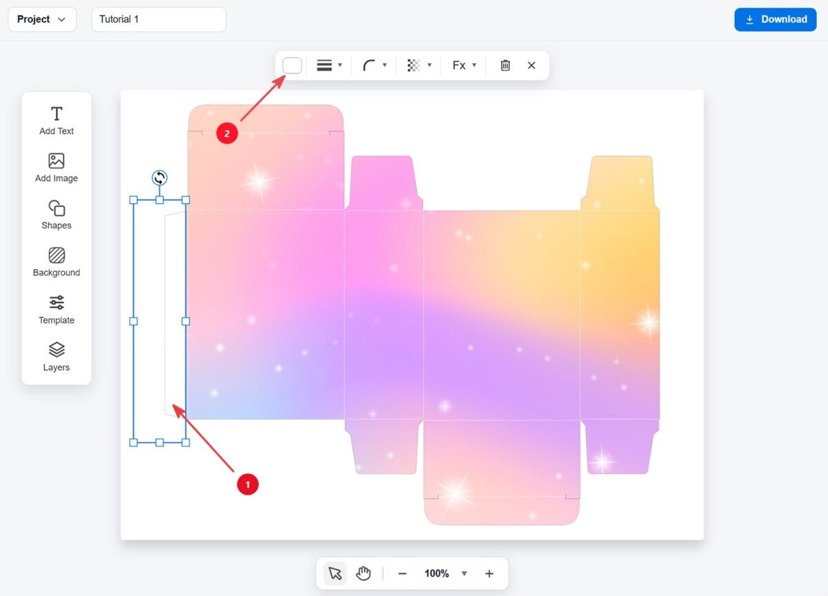 Learn how to design and customize a box template step by step