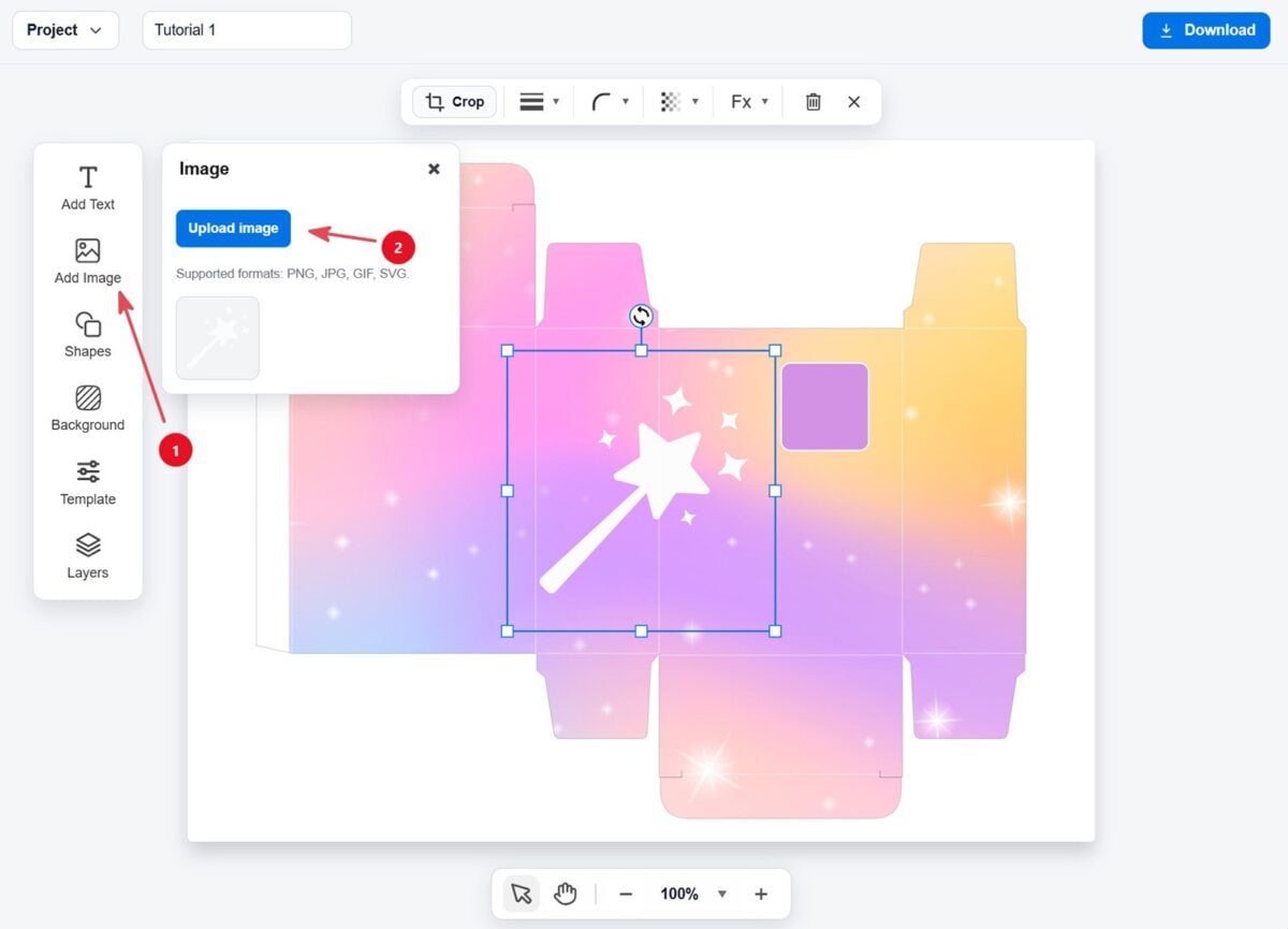 Learn how to design and customize a box template step by step