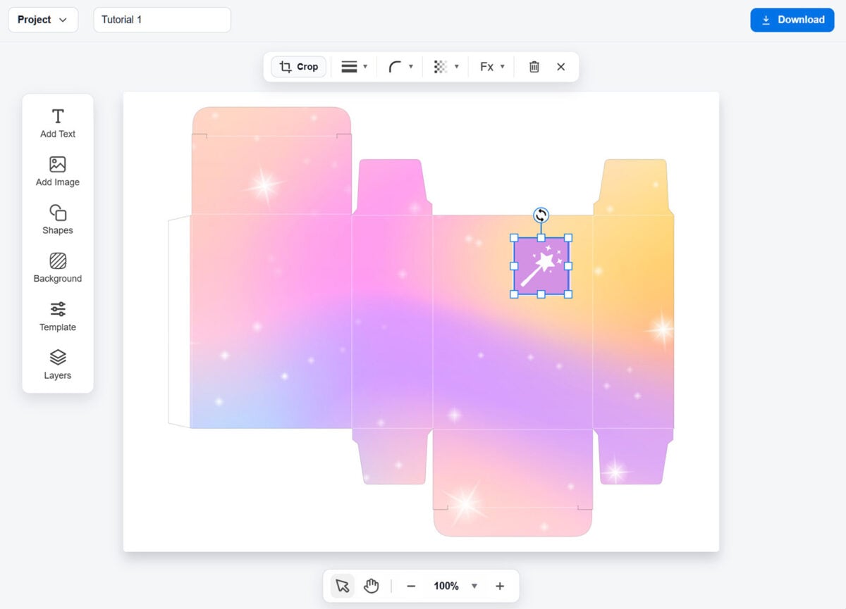 Learn how to design and customize a box template step by step