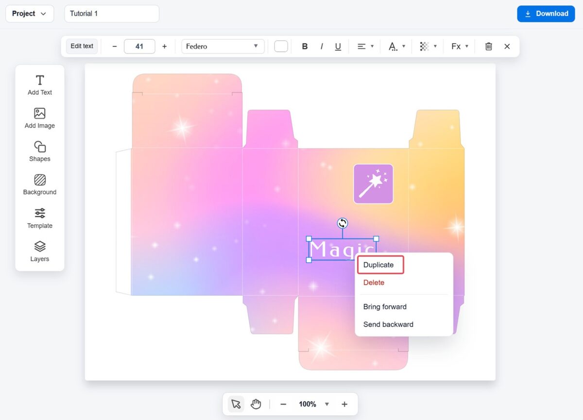 Learn how to design and customize a box template step by step