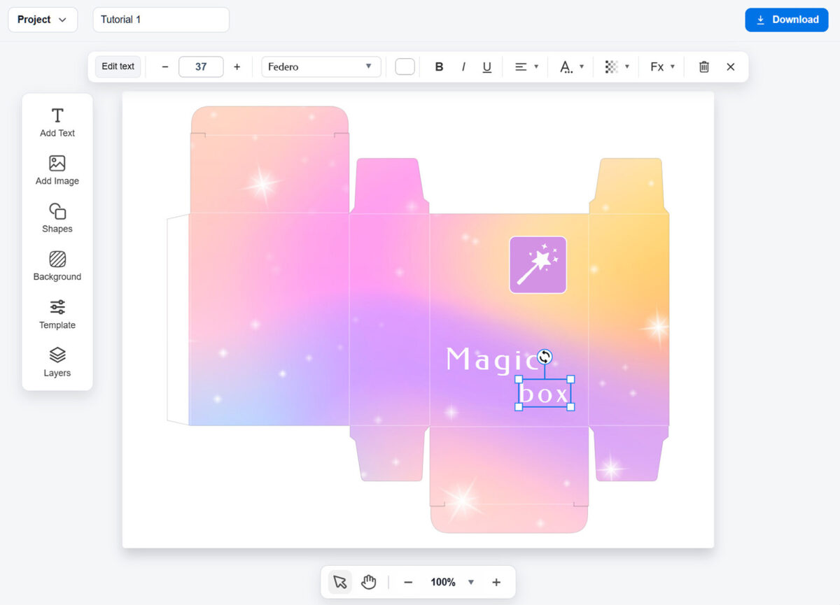 Learn how to design and customize a box template step by step