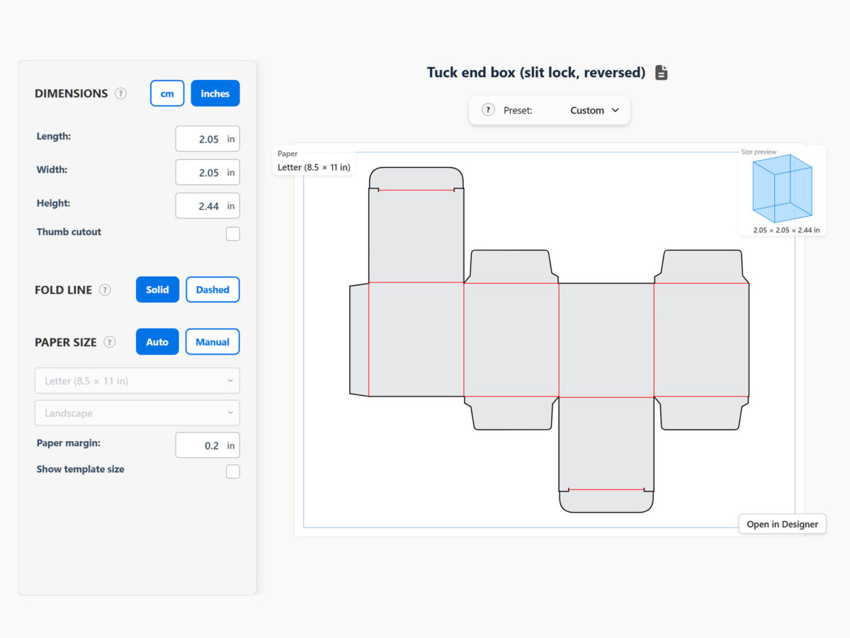 Make a Custom Size Candle Box Template