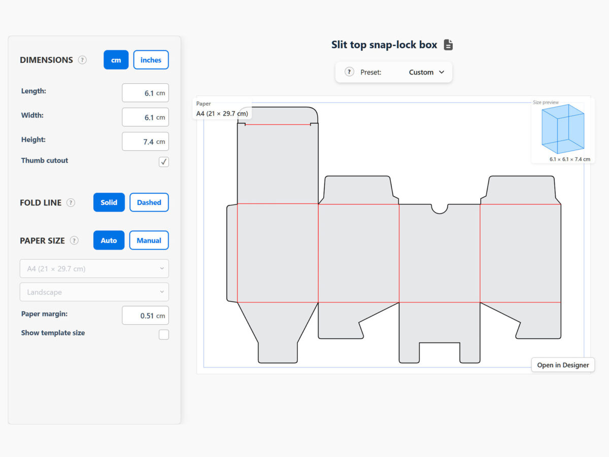 Make a Custom Size Candle Box Template