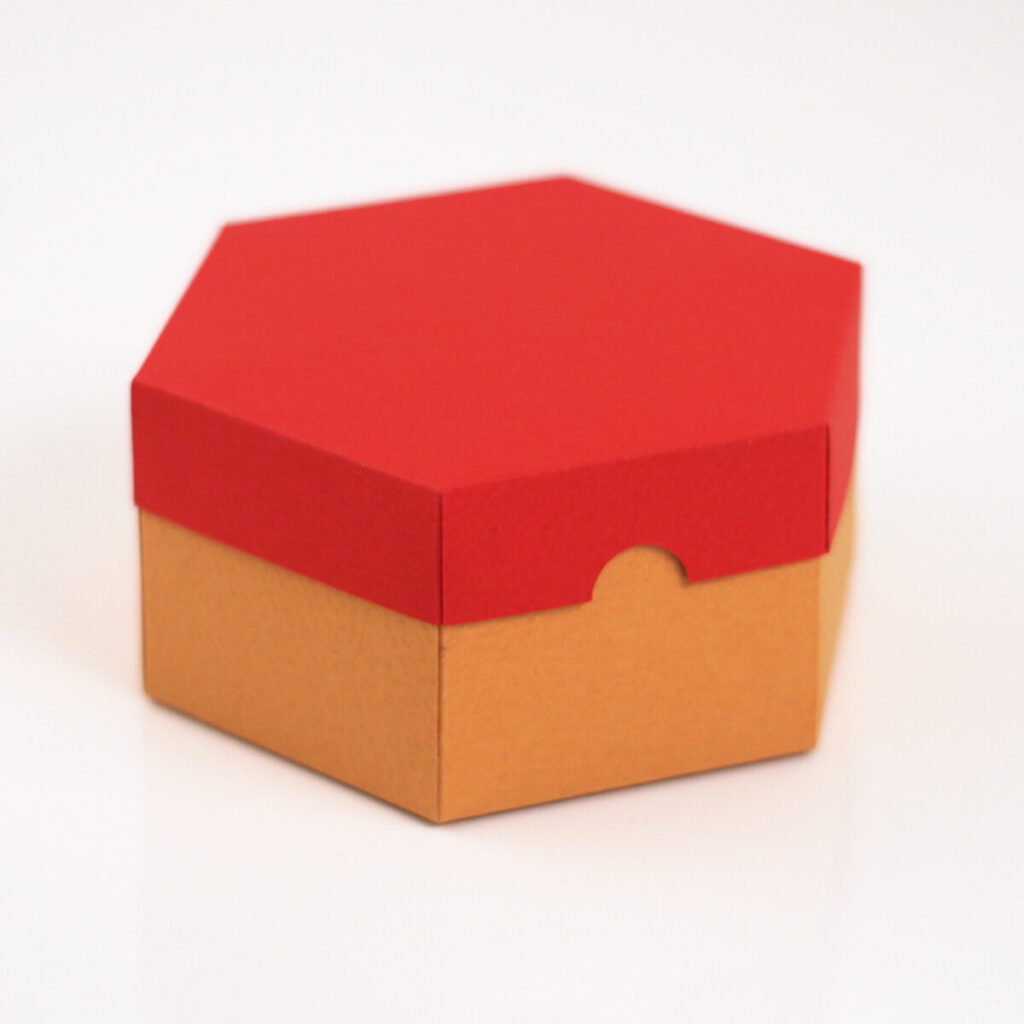 Hexagon Box with Lid Template – Custom Size Generator | SVG DXF PDF PNG