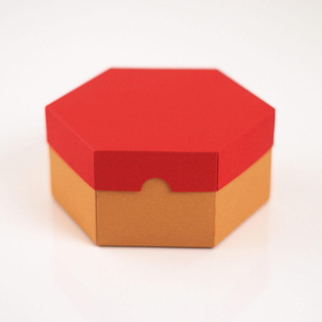 Hexagon Box with Lid Template – Custom Size Generator | SVG DXF PDF PNG