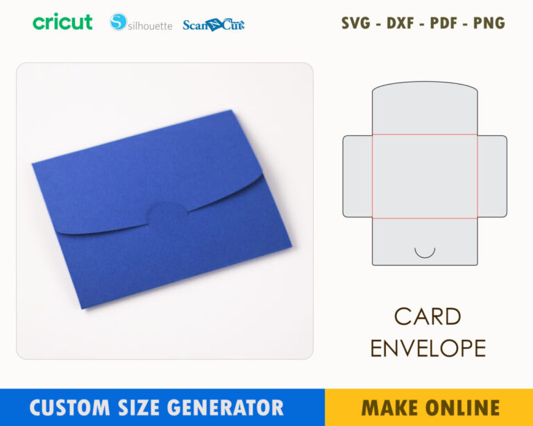 Card Envelope Custom Template Maker | SVG DXF PDF PNG