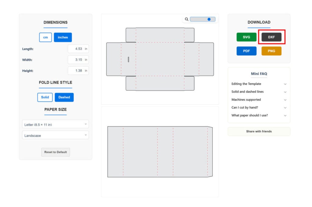 How to cut box SVG templates with Cricut